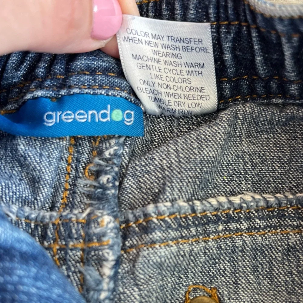 Greendog Toddler Denim Jeans Elastic Waist Medium Wash 4 Pockets 24 Months
